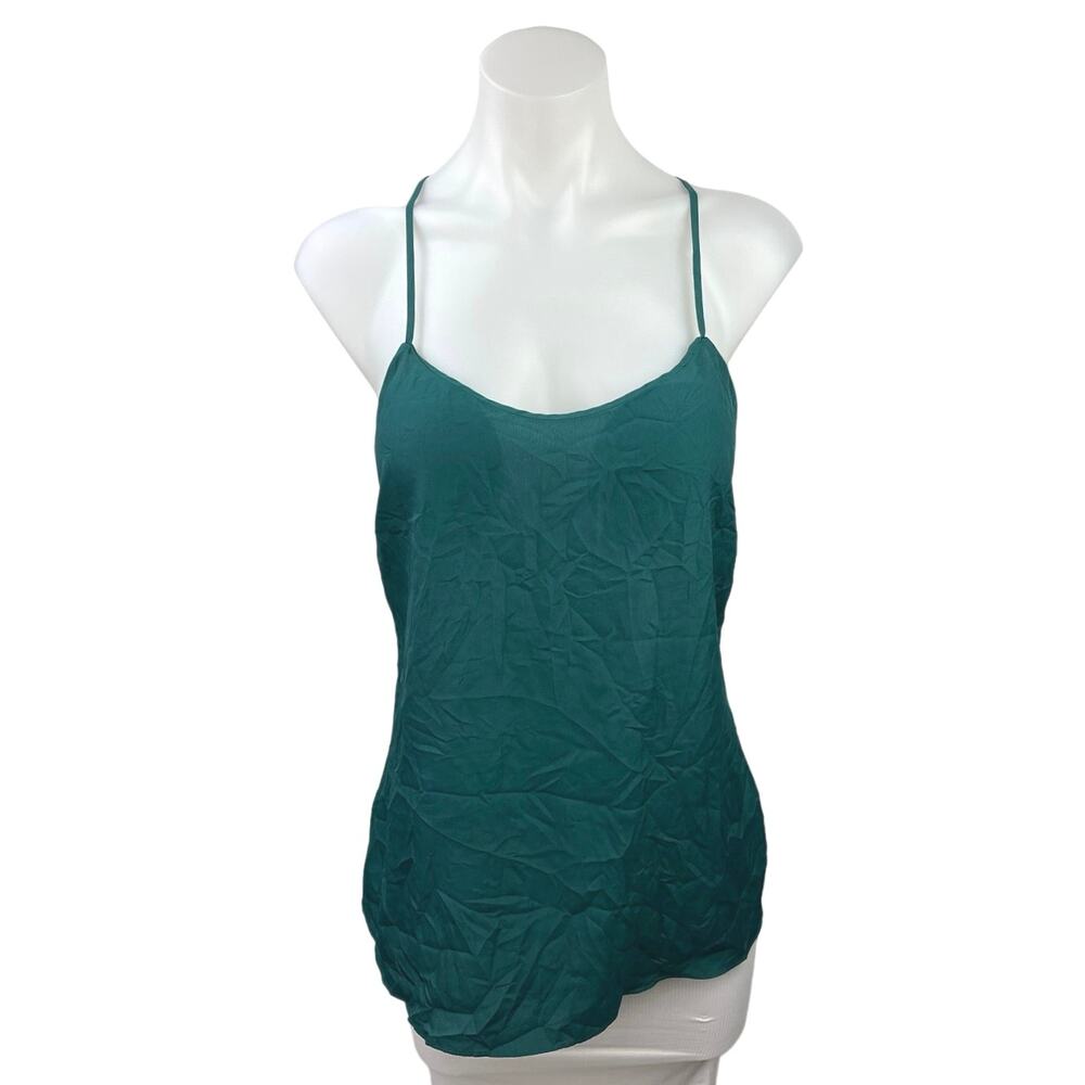 J Crew Blue Green Racerback Spaghetti Strap Activewear Fitness Cami Tank Top 2